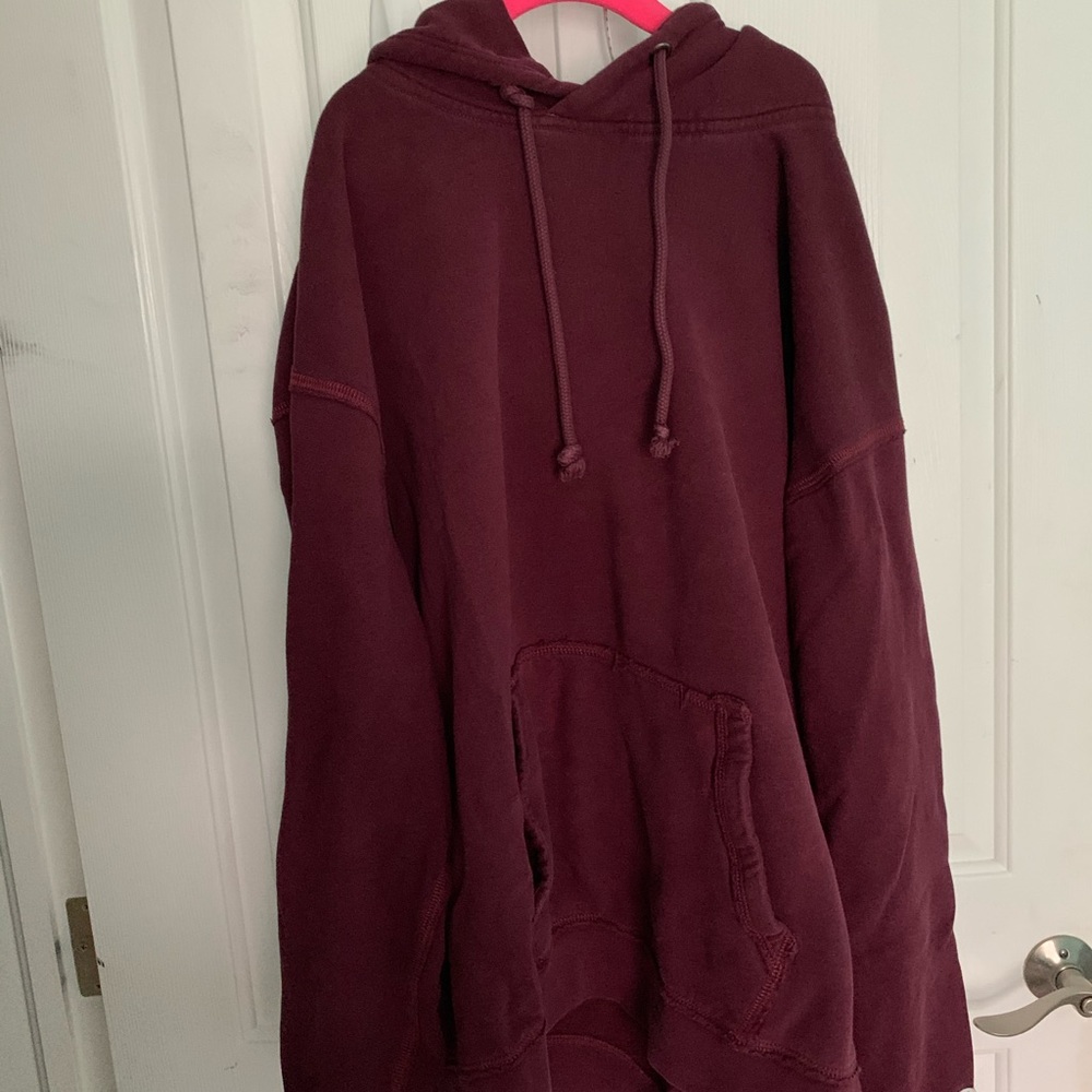 maroon hoodie
